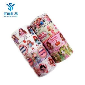 Manufacturer 3 Inch 75mm Wide Gift Ribbon Heat Transfer Recycled Custom Printed Character Cartoon Ribbon
