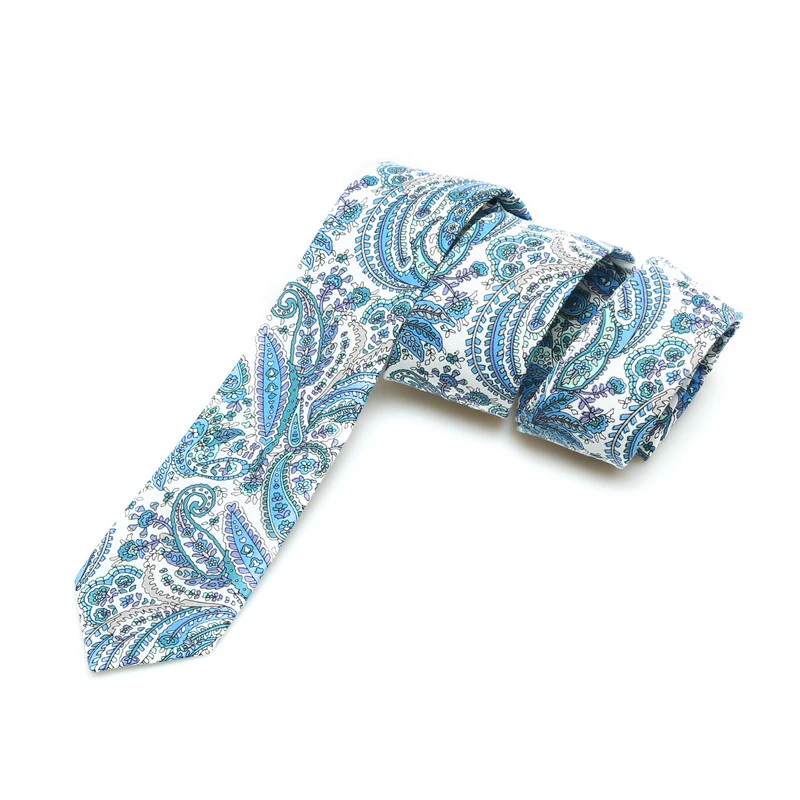 Manufacturers wholesale paisley style fashion polyester tie custom business men formal wear satin necktie