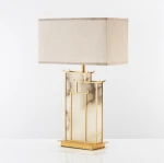 Manufacturing customized design white led luxury table lamp