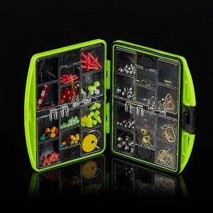 Marine rock fishing tackle boxes set containing the fishhooks and fishing float road lure ring and other fishing products