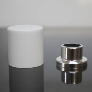 matt white magnetic aluminium perfume cap for bottle