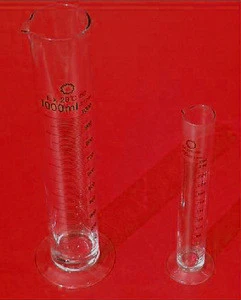 Measuring Cylinder with Spout and Graduations with Glass Round Base