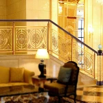 Metal antique aluminum baluster stair.