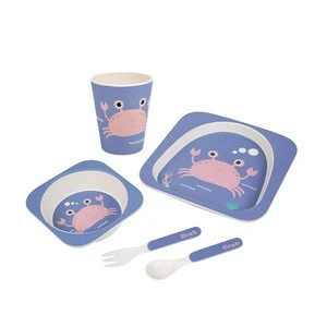Mexico market products suppliers bamboo fiber dinnerware sets,kids feeding sets dinnerware