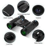 Mini Pocket Folding 8x21 Small Compact Lightweight Binoculars for Adults Kids