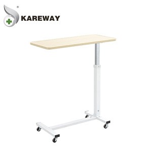 mobile table height adjustable hospital over bed table