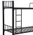 Import Modern design folding iron king size dormitory single loft bunk bed frame room furniture with desk bedroom from China