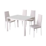 Modern Furniture Dining Room Sets Restaurant Hotel Metal Frame Glass Dining Table And Chairs Coffee Shop Dining Set