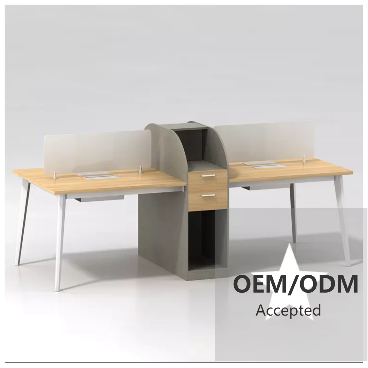 Modern Office Executive Manager Workstation Made in China Office Furniture Office Desks Working Desk Metal E1 MFC Iron 3-5 Years