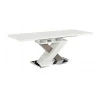 Modern popular dining room furniture X shaped frame MDF high gloss white wooden dining table sets
