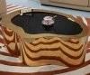 Modern Royal Design Rose Gold Coffee Table Round Coffee Table Living Room Gold Color Stainless Steel Coffee Table
