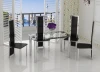 Modern Set Legs Living Room Retangular Glass top Coffee Table new design living furniture dining table set with chairs