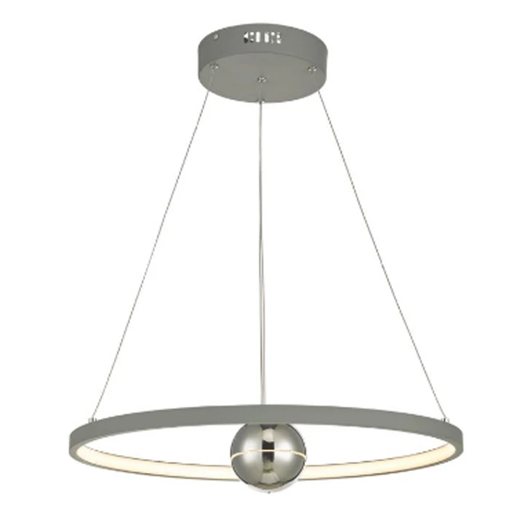 Modern simple interior adjustable circular led aluminum pendant light