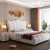 Import Modern style bedroom furniture double queen king size upholstered leather princess bed from China