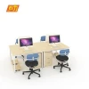 Modern wooden office furniture set office desk with cabinets