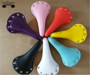 mult color bicycle rivet saddle for fixed gear bike