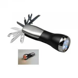 Multi-use 8 in 1 Camping Tool with Flashlight Outdoor Self-defense Emergency Camping Torch