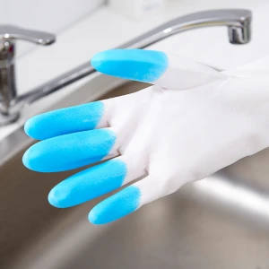 Multifunctional Finger thickening rubber glove  for kitchen cleaning garden work takes care your hands