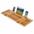Import Natural Bamboo Bathtub Tray Bathroom Shower Caddy Wood Bath Tray Expandable Tablet Smartphone and Wine Holder from China