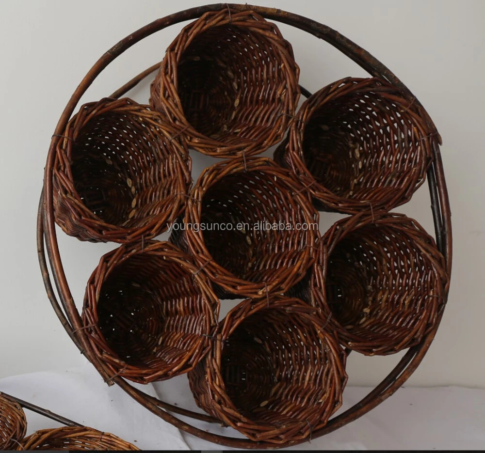 Natural brown wicker basket