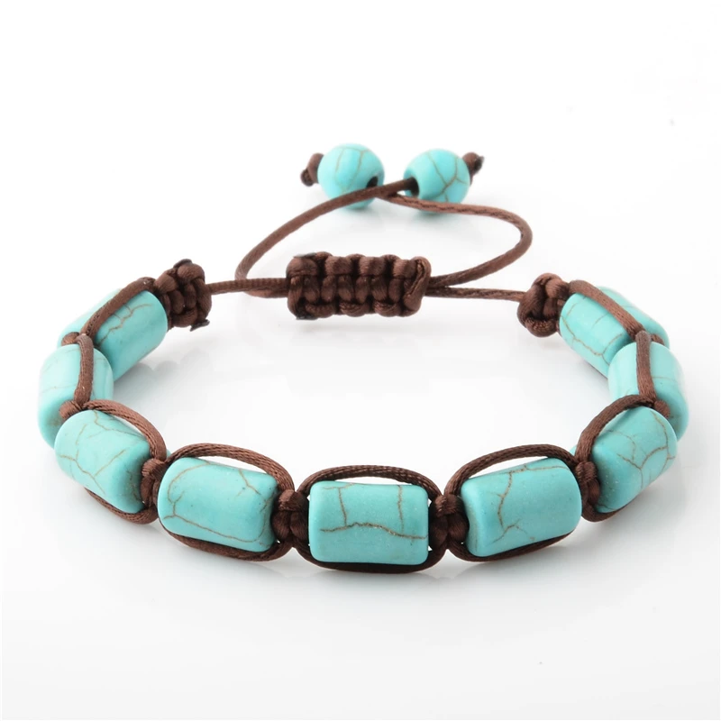 Natural Turquoise Gemstone Bead 2021 Wrap Adjustable Stone Bracelet With Unisex Women Dainty