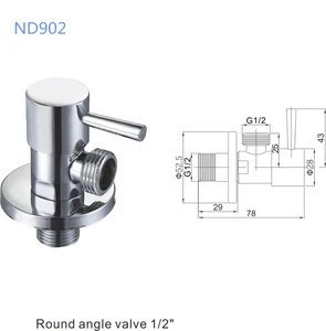 ND902 High Quality Bathroom and kitchen use Brass Angle Valve Bathroom fittings Kitchen accessory stop valve