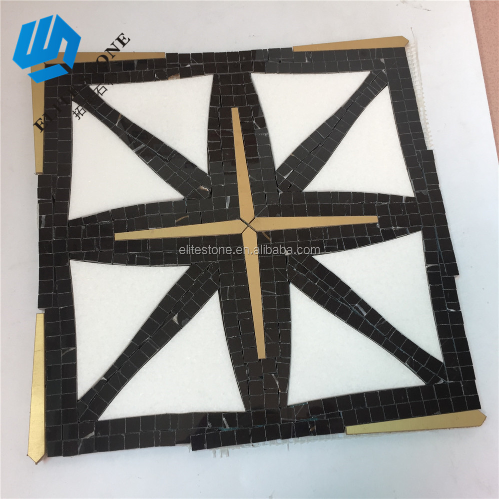 Buy New Arrival Waterjet Marble Mosaic Tiles Bathroom Tile Mosaic from ...