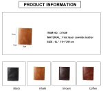 New credit cards holder coin purse brown slim bifold waxed genuine leather man wallets