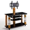 New design glass modern unit Cabinet furniture contemporary center table tv stand set
