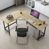 New Design L-Shaped Desk Corner Computer Desk PC Laptop Study Table Home Office Wood & Metal office desk