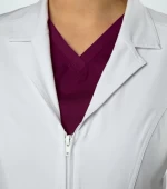 New Design Lab Coat medical Scrubs Hospital Nursing Uniforms Female Zipper  Medical Scrub Tops
