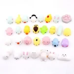 New Design Mini Animal Squishy Toy 3D Kawaii Animals Eco-friendly Soft Mochi Squeeze Squishy Cat Toys