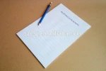 New design office and school A4 PU fiberboard clipboard with notepad