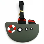 New Fashion Travel Cruise Ship Shape Pvc Luggage Tags Travel Accessories For Passengers