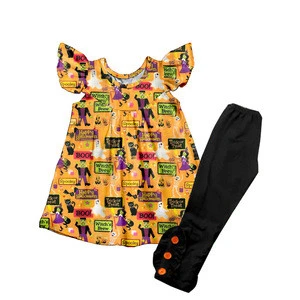 New model kids clothes sets wholesale 2018 fall children Halloween boutique outfits baby girl clothing sets