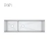 New Modern Design Kitchen Double Durable Bowl Handmade Sinks 304 Stainless Steel Square Hotel Undermount Sink