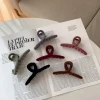 New No Slip Claw Hair Clips for Women Flocking Process Big Acrylic Jaw Clip for Ponytail Holder Grip Strong Hold Catch Barrette