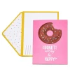 New Special Design Sweet Donut Custom Printing Chocolate Fragrance Happy Birthday Greeting Cards
