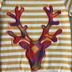 Newborn Baby Romper Embroidered Elk Long Sleeve Baby Boy Girl Clothes Cotton Sleepwear Baby Rompers