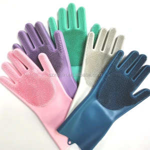 Non Slip Kitchen Glove Rubber Silicone Dish Washing Gloves,silicon dishwashing  gloves For Kitchen