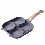 Non Stick Aluminum Egg Frying Pan Egg Cooker Four-hole Omelet Pan Fried Egg Pan Non-stick Omelette Pancake Maker