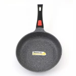 Non-stick Marble die casting aluminum 36cm wok and 24cm fry pan cookware set