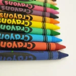 Non-Toxic Hot Sale 12 Colors Wholesale Wax  Crayon Set In Bulk For Children