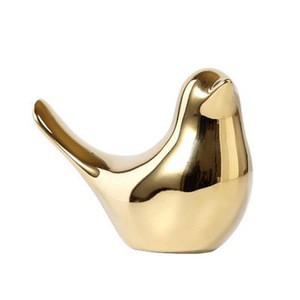 Nordic creative golden modern luxury electroplating bird ceramic decoration living room home soft desktop decor accessories