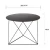 Import Nordic light luxury modern simple style black metal coffee table living room bedroom beside table nightstand from China