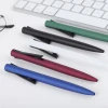 Novelty innovative click mechanism matte metal clip good quality business ballpoint pen promotional with custom logo