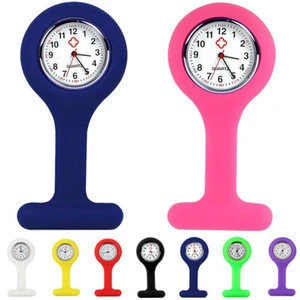 NURSES FOB WATCH SILICONE BROOCH PIN QUARTZ BATTERY INCLUDED