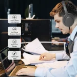 ODM High quality Customized Active Noise Cancelling Headphones For Airplane Portable Hybrid OEM ANC Headset