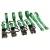 Import OEM 4 pack of 1 inch custom printed polyester webbing ratchet lashing straps with coated S hook from China