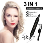 OEM Four Tips Eyebrow Tattoo Pen with eyelash adhesive glue Waterproof Smudge-proof Micro-Fork Tip Liquid Eyeliner Pen